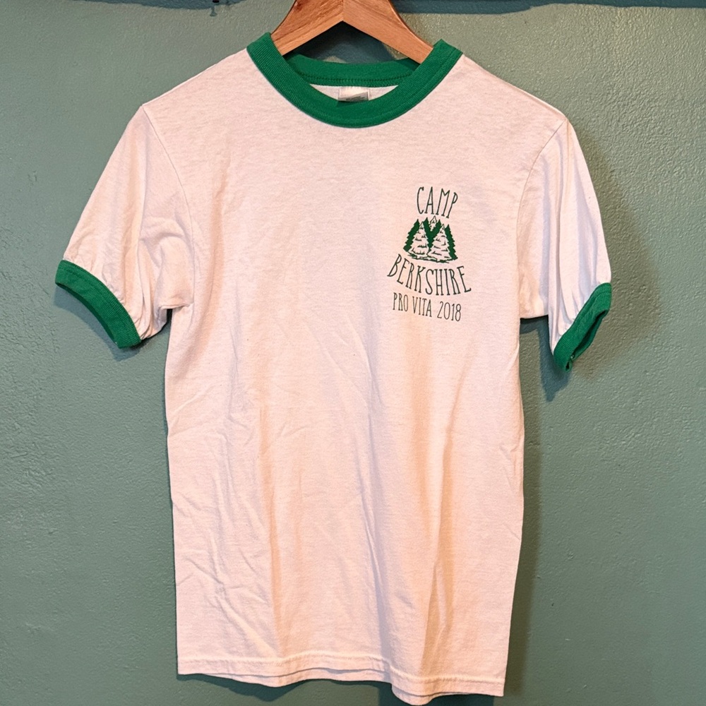 Berkshire Camp White and Green Tee